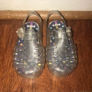 Baby Walker Clear Glitter Sandals